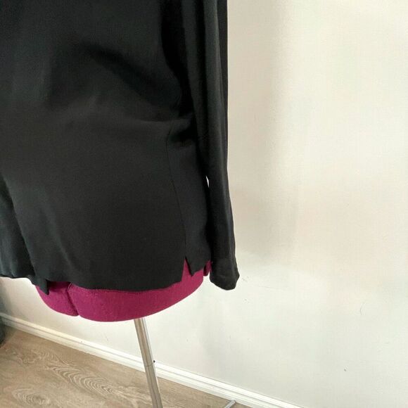 Eilien Fisher Long-Sleeve Marocain Button Up Blouse sz 10P - Picture 3 of 9
